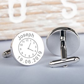 Personalised Any Message And Time Cufflinks Personalised Any Message And Time Cufflinks