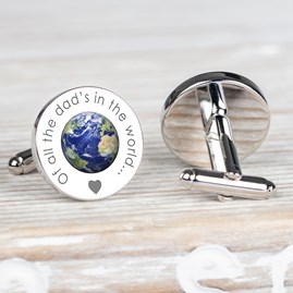 Personalised 'Of All The Daddy's…' Silver Cufflinks Personalised 'Of All The Daddy's…' Silver Cufflinks
