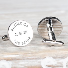 Personalised 'Walk Me Down The Aisle' Wedding Cufflinks