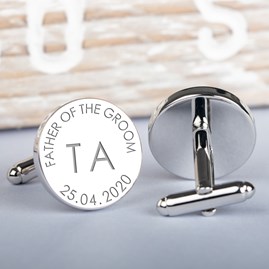 Personalised Wedding Initial Cufflinks Personalised Wedding Initial Cufflinks