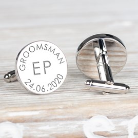 Personalised Wedding Initial Cufflinks Personalised Wedding Initial Cufflinks