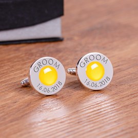 Personalised Wedding Role And Date Cufflinks Personalised Wedding Role And Date Cufflinks