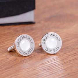 Personalised Wedding Role And Date Cufflinks Personalised Wedding Role And Date Cufflinks
