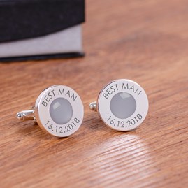 Personalised Wedding Role And Date Cufflinks Personalised Wedding Role And Date Cufflinks