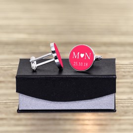 Personalised Initial And Date Cufflinks