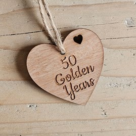 '50 Golden Years' 50th Anniversary Decoration and Card '50 Golden Years' 50th Anniversary Decoration and Card