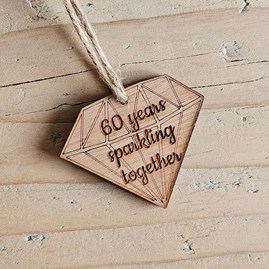 '60 Years' 60th Anniversary Decoration and Card '60 Years' 60th Anniversary Decoration and Card