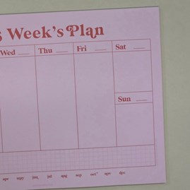 A4 Weekly Planner Pad - Pink & Red A4 Weekly Planner Pad - Pink & Red
