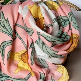 Anemone Print Scarf in Dusky Pink Anemone Print Scarf in Dusky Pink