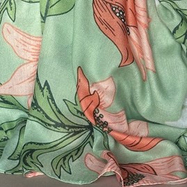 Anemone Print Scarf in Mint Green Anemone Print Scarf in Mint Green