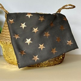 Antique Stars Print Scarf in Charcoal Grey Antique Stars Print Scarf in Charcoal Grey