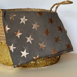 Antique Stars Print Scarf in Dark Silver Antique Stars Print Scarf in Dark Silver