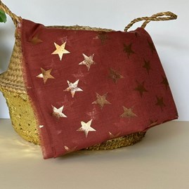 Antique Stars Print Scarf in Red Antique Stars Print Scarf in Red
