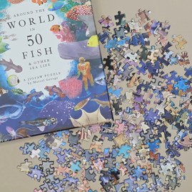 Around the World in 50 Fish 1000-piece Jigsaw Puzzle Around the World in 50 Fish 1000-piece Jigsaw Puzzle