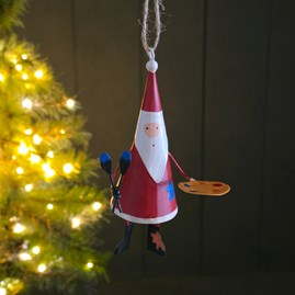 Artist Santa Hanging Christmas Decoration