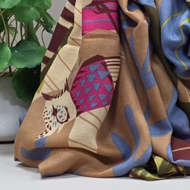 Autumnal Hedgerow Print Scarf