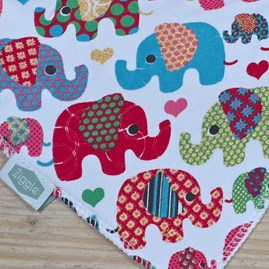 Bandana Dribble Bib - Elephants