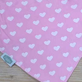 Bandana Dribble Bib - Pink with Hearts Bandana Dribble Bib - Pink with Hearts