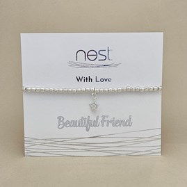 'Beautiful Friend' Beaded Charm Bracelet 'Beautiful Friend' Beaded Charm Bracelet