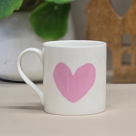 Big Light Pink Heart Mug