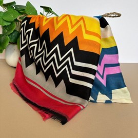 Bold Zigzag Print Scarf Bold Zigzag Print Scarf