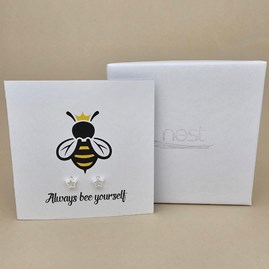 Boxed 'Bee Yourself' Star Stud Earrings Card Boxed 'Bee Yourself' Star Stud Earrings Card