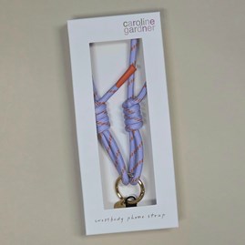 Caroline Gardner Lilac and Orange Cord Long Phone Strap Caroline Gardner Lilac and Orange Cord Long Phone Strap