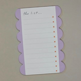 Caroline Gardner Lilac Scallop Edge List Pad Caroline Gardner Lilac Scallop Edge List Pad