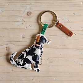 Caroline Gardner Mono Bloom Labrador Dog Keyring Caroline Gardner Mono Bloom Labrador Dog Keyring