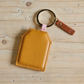 Caroline Gardner Tan and Pink House Keyring Caroline Gardner Tan and Pink House Keyring
