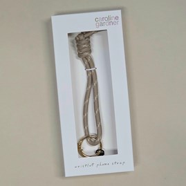 Caroline Gardner Taupe Cord Wristlet Phone Strap
