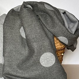 Cashmere Blend Dots Scarf in Grey Cashmere Blend Dots Scarf in Grey