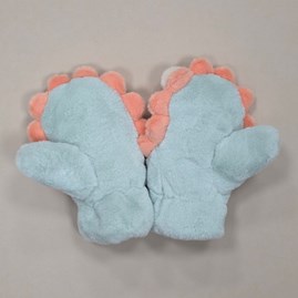 Children's Fluffy Cute Lion Mittens Ice Blue