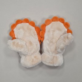 Children's Fluffy Cute Lion Mittens in Cream