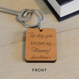 'The Day You Became My…' Personalised Keyring 'The Day You Became My…' Personalised Keyring