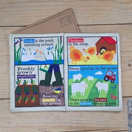 Crinkly Cloth Baby Newspaper Book - Farm Animals
