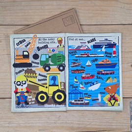 Crinkly Cloth Baby Newspaper Book - Noisy Vehicles
