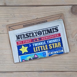 Crinkly Cloth Baby Newspaper Book - Nursery Rhymes