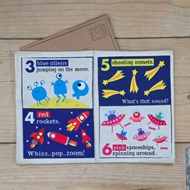 Crinkly Cloth Baby Newspaper Book - Space Count Crinkly Cloth Baby Newspaper Book - Space Count