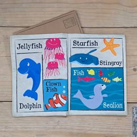 Crinkly Cloth Baby Newspaper Book - Under The Sea