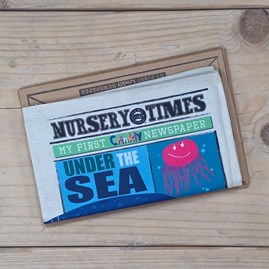 Crinkly Cloth Baby Newspaper Book - Under The Sea Crinkly Cloth Baby Newspaper Book - Under The Sea