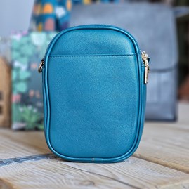 Cross Body Double Zip Bag in Teal Cross Body Double Zip Bag in Teal