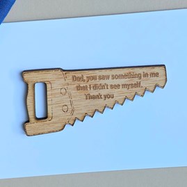 'Dad, You Saw Something In Me' Wooden Token and Card 'Dad, You Saw Something In Me' Wooden Token and Card