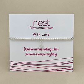 'Distance Means Nothing...' Beaded Charm Bracelet 'Distance Means Nothing...' Beaded Charm Bracelet