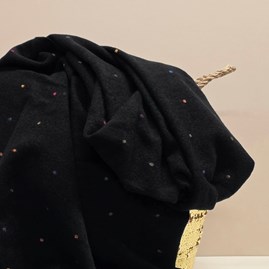 Dots Blanket Scarf in Black
