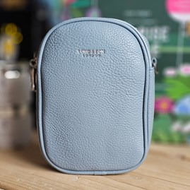 Double Zip Cross Body Bag in Light Blue Double Zip Cross Body Bag in Light Blue