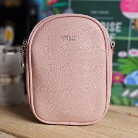 Double Zip Cross Body Bag in Light Pink Double Zip Cross Body Bag in Light Pink