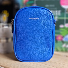 Double Zip Cross Body Bag in Royal Blue Double Zip Cross Body Bag in Royal Blue