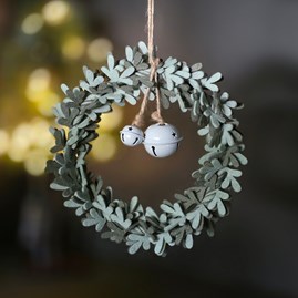 Felt Wreath with Bell Christmas Decoration