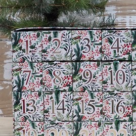 Fill Your Own Advent Boxes With Tray - Festive Foliage Fill Your Own Advent Boxes With Tray - Festive Foliage